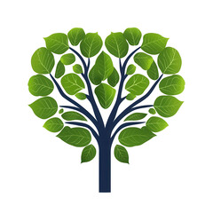 Obraz premium Vibrant green tree design with transparent background nature illustration digital artwork artistic environment