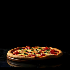 pizza on a white background