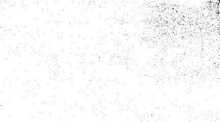 Dark design background surface. Gray printing element. Abstract texture with grain and stain. Splashes of paint, 