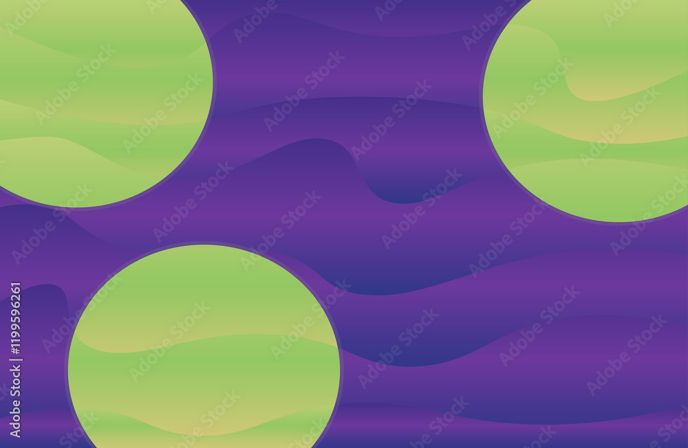 Poster abstract background of wave lines and circles