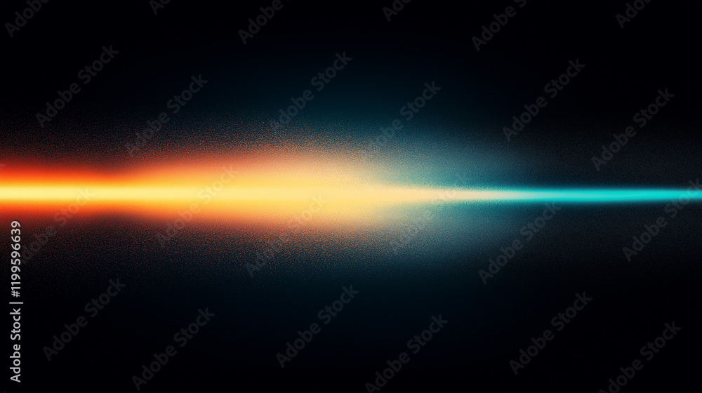 Poster abstract gradient of light blue and orange on a dark textured background, resembling the aurora bore