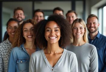 Portrait of diverse multiethnic team in the office