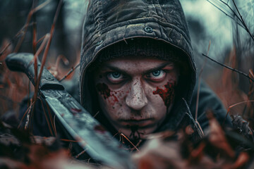 Obraz premium Mentally ill maniacs, AI Generative