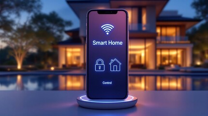 Person using smartphone app to control smart home devices, showcasing modern technology and convenience in home automation