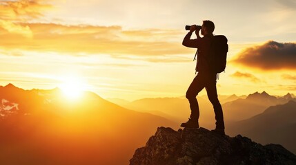 Fototapeta premium Hopeful exploration of business ideas under bright skies.