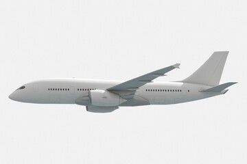 3D rendering airplane, flying vehicle in realistic design