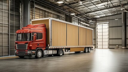 Explore the unloading process from truck to warehouse in a modern distribution center.