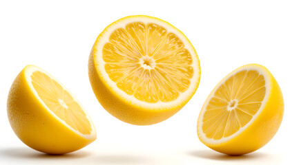 Juicy Lemon Slices, Fresh Citrus Fruit - Vibrant Colors