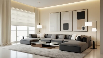 Fototapeta premium living room interior