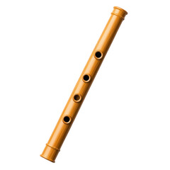 Fototapeta premium Traditional Japanese shakuhachi flute made of wood, showcasing craftsmanship and cultural significance