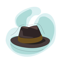 gangster hat,Black Fedora hat, gangster hat, men hat, trilby hat,