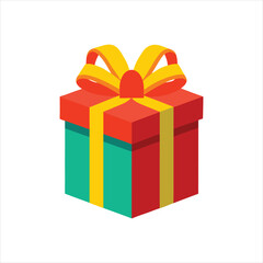 Fototapeta premium Beautiful Gift Box Clipart for Christmas and Holiday Designs 