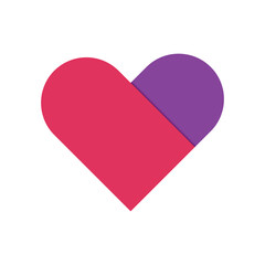 modern heart icon design, love symbol in vibrant colors