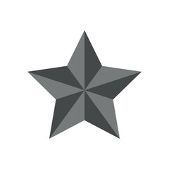 Obraz premium silver star icon, metallic five-pointed star design