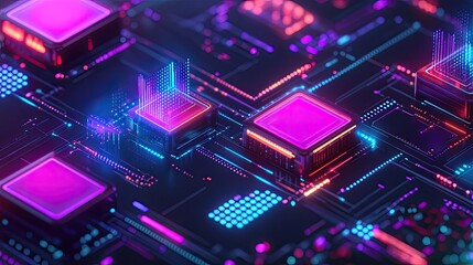 Obraz premium Abstract Futuristic Technology Circuit Board Design