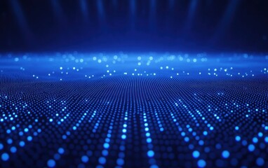 Obraz premium Abstract blue digital particle background.