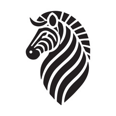Zebra logo template isolated brand identity icon abstract vector