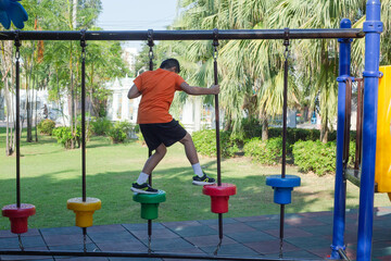 child playing in the playground