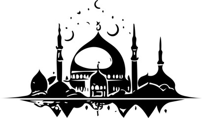 Black and white Eid theme