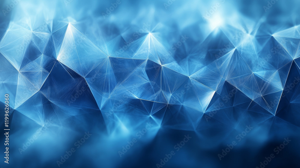 Poster dynamic abstract business background with polygonal shapes in blue