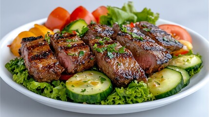 Grilled Steak Salad with Fresh Vegetables