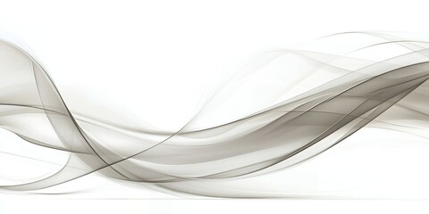 Abstract Grey and White Wave Design Elegant Flowing Smoke Texture Background