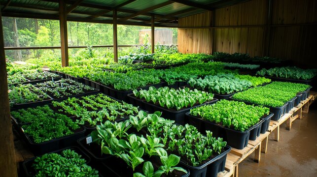 Organic seedling and sapling farm selling fruit and vegetable starters for home gardeners
