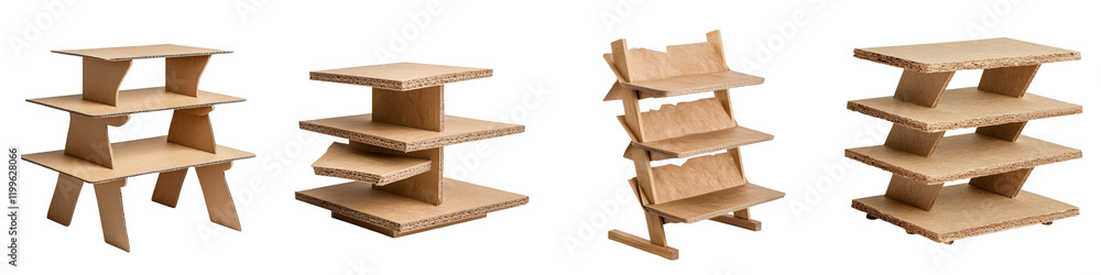 Poster creative wooden structures for design and architectural inspiration using plywood in unique geometri