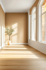 Bright and airy interior space with a minimalist design and natural light in a modern room