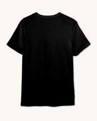 Black t-shirt, casual apparel with design space