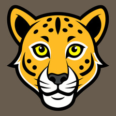 cheetah head vector