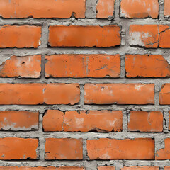 Seamless texture pattern of weathered brick wall with mortar showcasing rustic urban charm