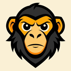 chimpanzee head vector