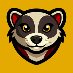 ferret mascot vector