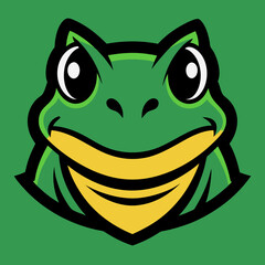 green frog vector