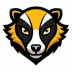 honey badger head illustration