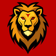 lion head illustration mascot