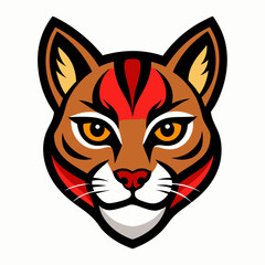 ocelot head vector illustration