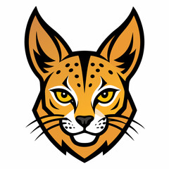 serval head vector