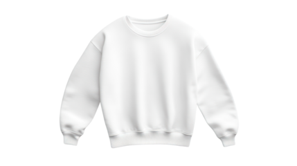 Minimalist white sweatshirt with a classic crew neck design, perfect for casual wear and layering in all seasons.