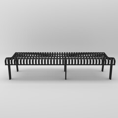 3d render bench park design element. Furniture Collection