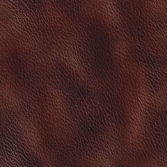 Textured seamless pattern in rich brown tones resembling natural leather with subtle variations