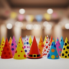 Obraz premium Birthday´s hat background 