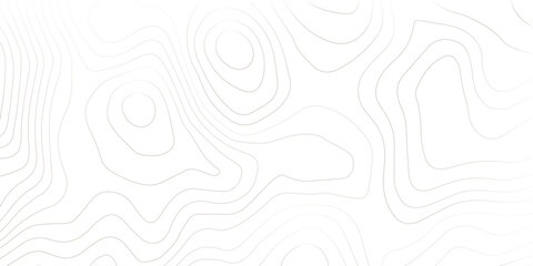 Abstract black and white topographic contours lines of mountains. Topography map art curve drawing. vector illustration.