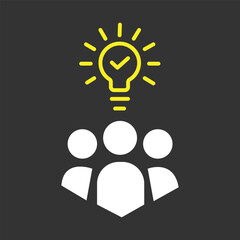 leadership or expert icon like entrepreneur insight. simple flat trend modern graphic design abstract logotype element isolated on white. concept of aha