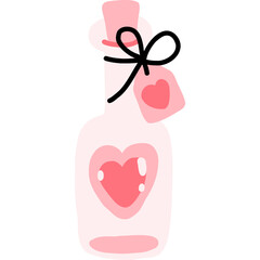 love potion bottle with heart