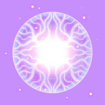 Illustration of a purple glowing energy ball 