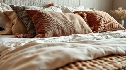 Cozy Bedroom Decor: Natural Textures and Neutral Tones for a Relaxing Atmosphere