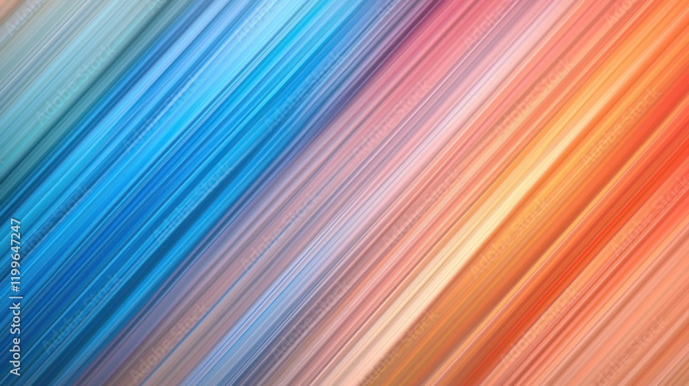 Poster vibrant diagonal lines with gradient geometric pattern in soft colors