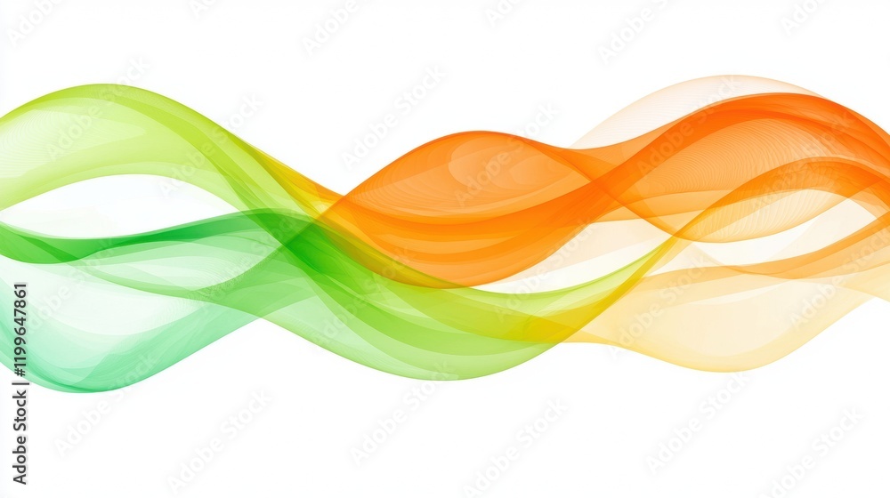 Poster multicolored abstract wave design with metallic highlights and dynamic flow